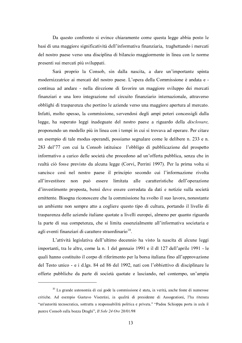 Anteprima della tesi: Comunicazione, immagine e valore d'impresa. Oltre la disclosure: la comunicazione finanziaria come mezzo per costruire la percezione del valore di mercato dell'impresa, Pagina 10