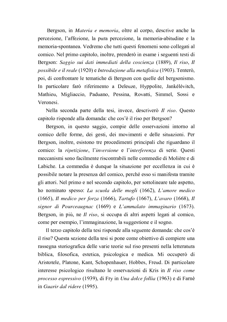 Anteprima della tesi: Intorno al concetto di comico in Henri Bergson, Pagina 2