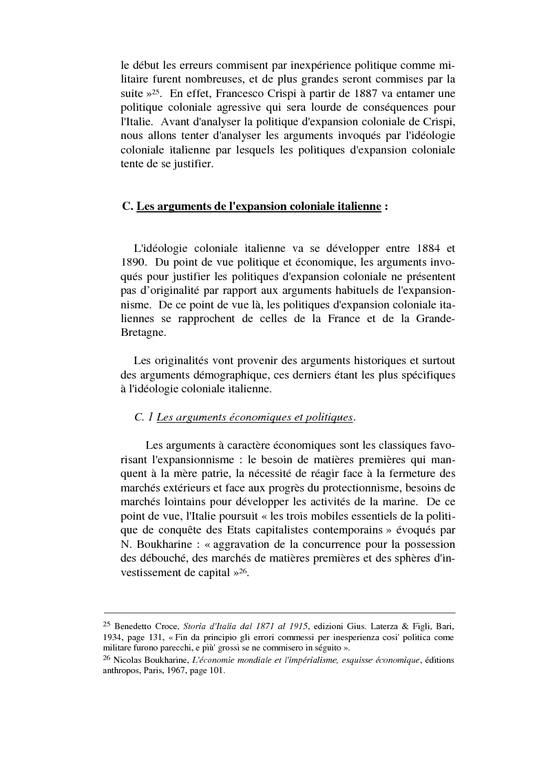 Anteprima della tesi: L'impèrialisme colonial italien depuis Crispi jusqu'à l' Impero, Pagina 10