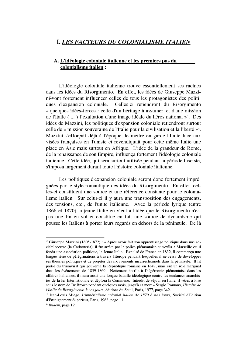 Anteprima della tesi: L'impèrialisme colonial italien depuis Crispi jusqu'à l' Impero, Pagina 3