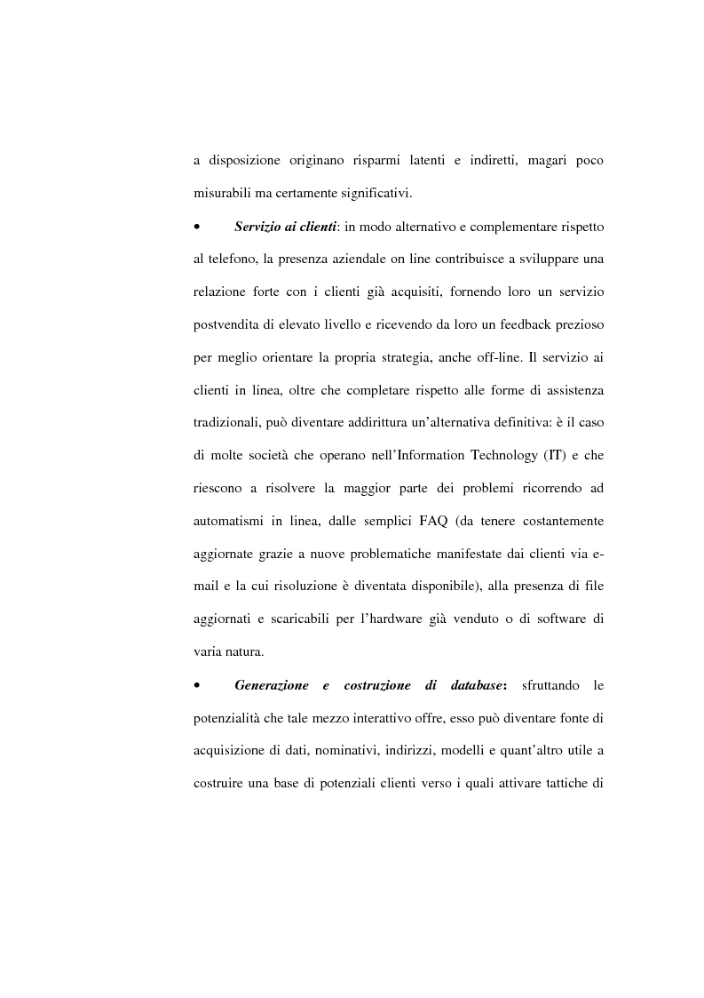 Anteprima della tesi: Organizzazione delle funzioni del Webmarketing, Pagina 14