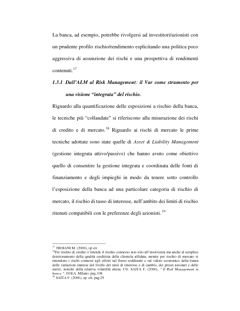 Anteprima della tesi: Riflessi organizzativi delle strategie di gestione dei rischi nelle imprese bancarie: i rischi operativi, Pagina 15