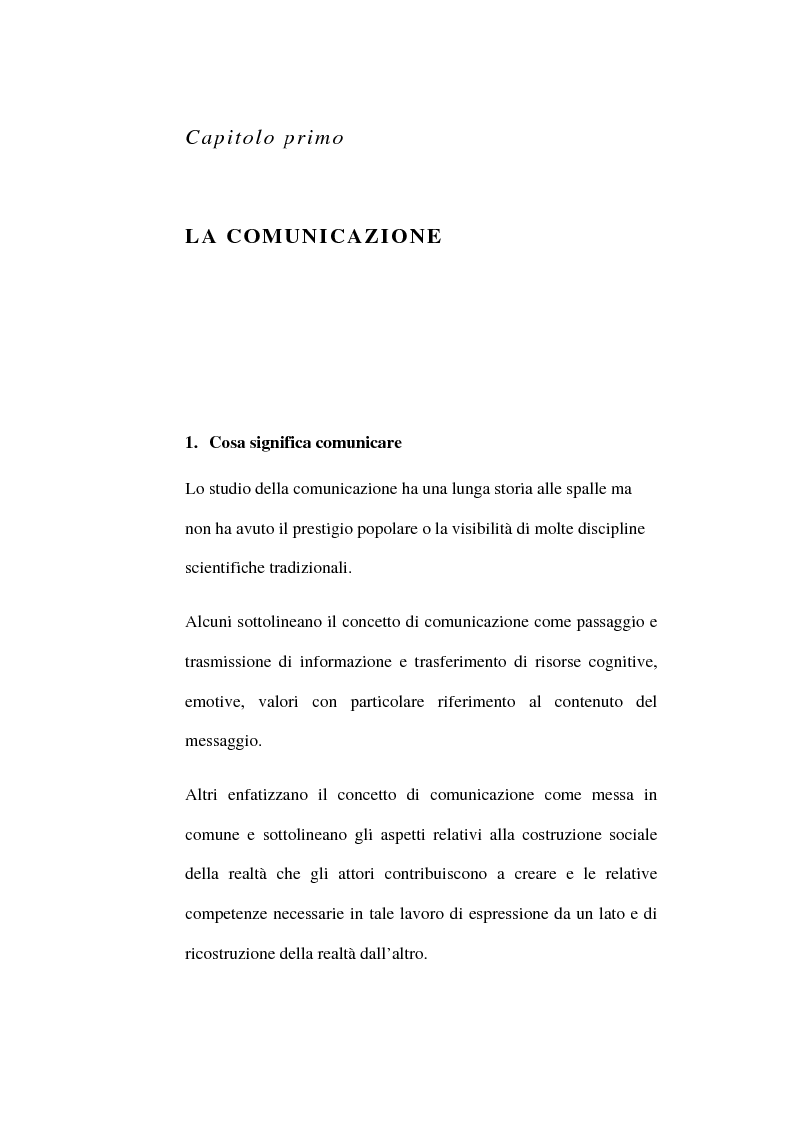 Anteprima della tesi: Comunicazione istituzionale e utenza: dall'estraneità alla familiarità dell'istituzione, Pagina 7