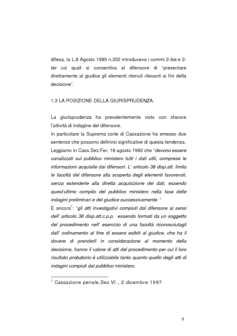 Anteprima della tesi: La nuova legge sulle indagini difensive, Pagina 4