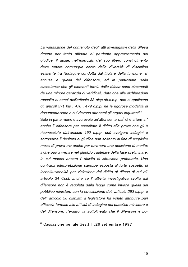 Anteprima della tesi: La nuova legge sulle indagini difensive, Pagina 5