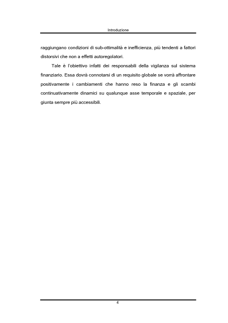 Anteprima della tesi: Regolamentazione finanziaria e vigilanza globale, Pagina 4