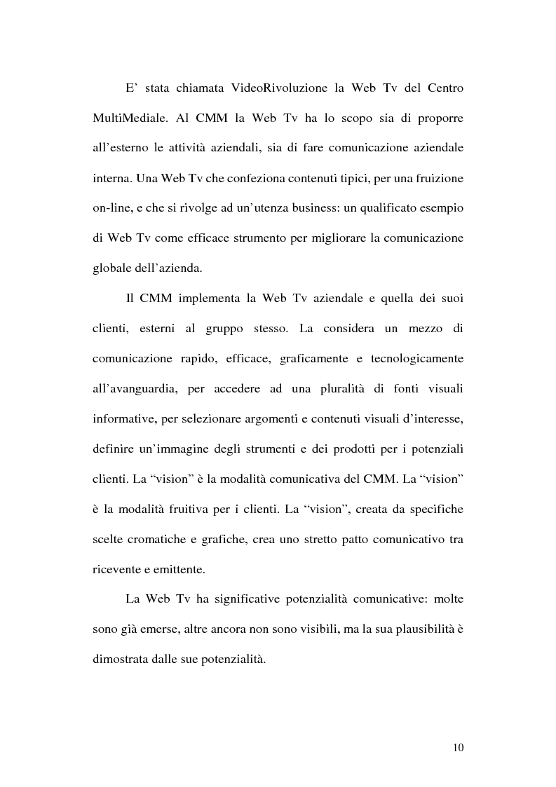 Anteprima della tesi: Web television, il medium della convergenza. Potenzialità, plausibilità ed il case history del Centro MultiMediale di Terni, Pagina 7