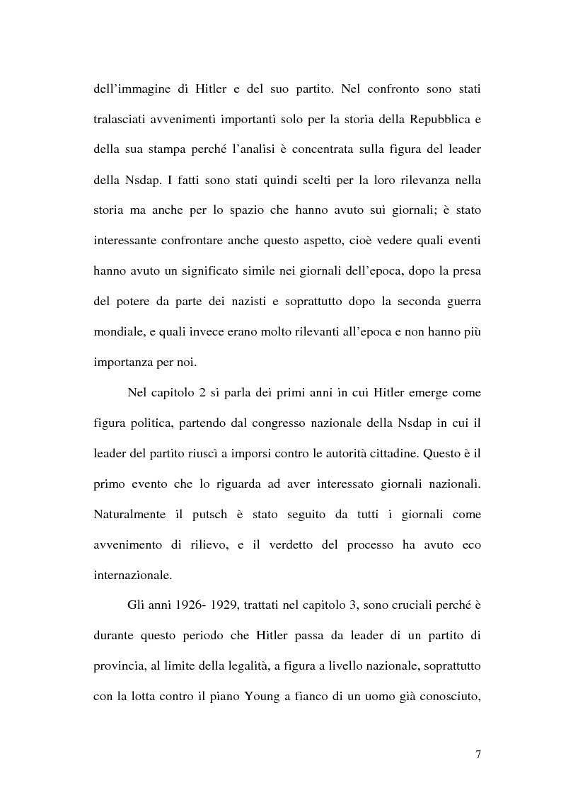 Anteprima della tesi: La figura di Hitler in alcuni quotidiani tedeschi (1923-1933), Pagina 4