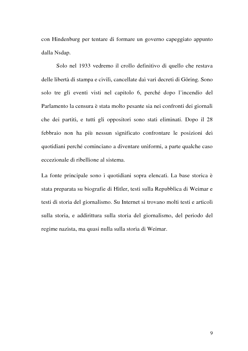 Anteprima della tesi: La figura di Hitler in alcuni quotidiani tedeschi (1923-1933), Pagina 6