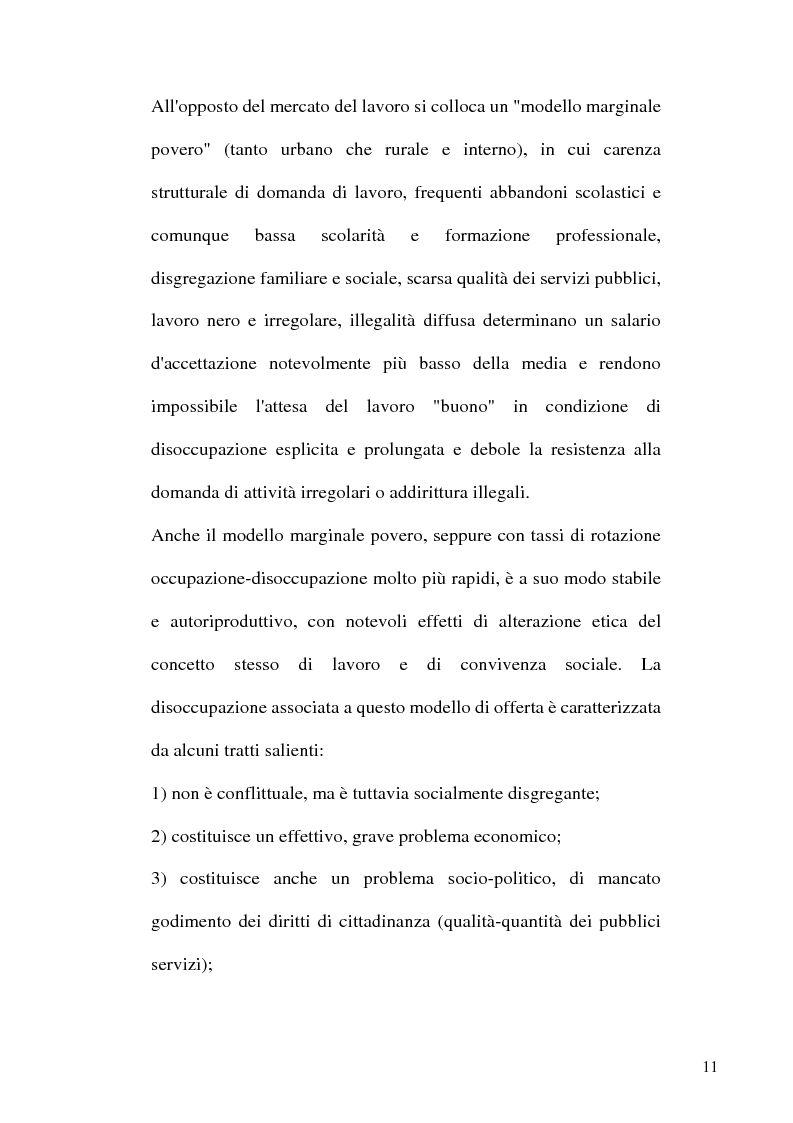 Anteprima della tesi: Capitale umano e Mezzogiorno. I nuovi termini della questione meridionale, Pagina 11