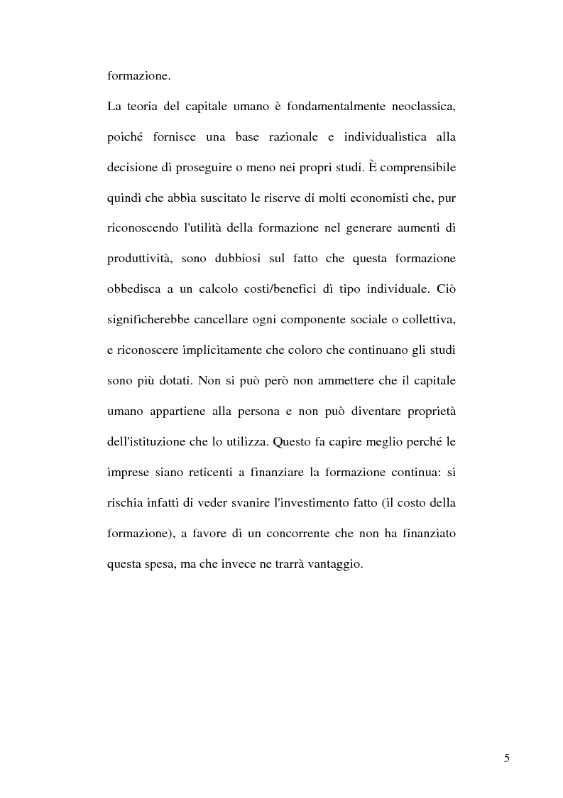 Anteprima della tesi: Capitale umano e Mezzogiorno. I nuovi termini della questione meridionale, Pagina 5