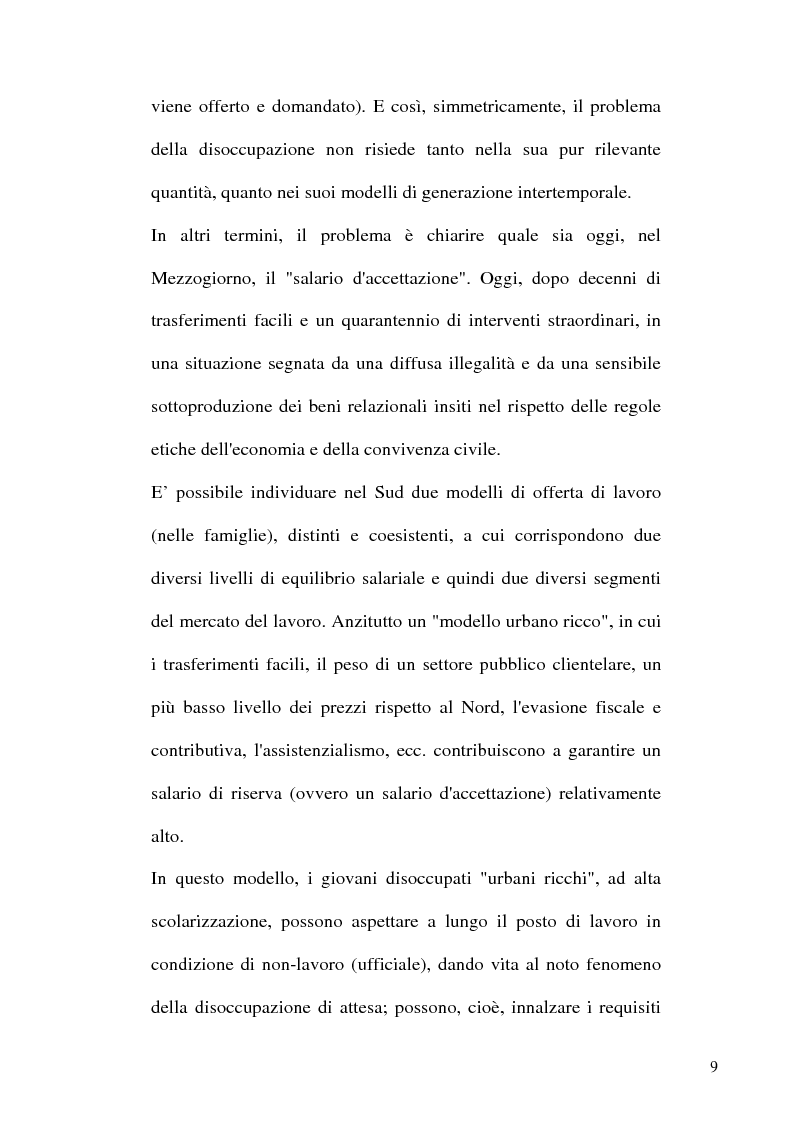 Anteprima della tesi: Capitale umano e Mezzogiorno. I nuovi termini della questione meridionale, Pagina 9