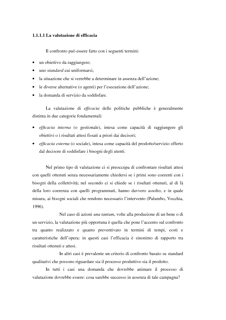 Anteprima della tesi: Nuove frontiere per la valutazione: un possibile approccio per un progetto di iniziativa comunitaria, Pagina 6