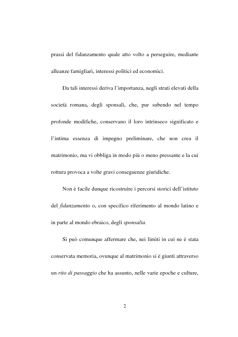 Anteprima della tesi: Gli sponsalia, Pagina 2