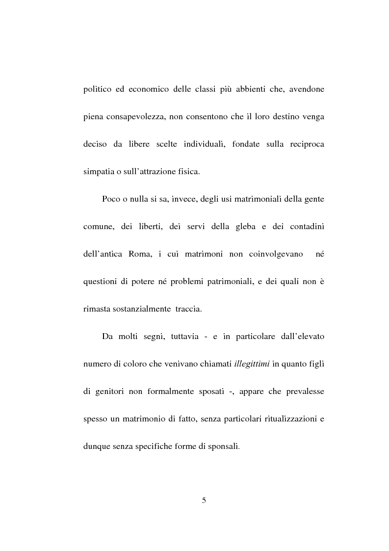 Anteprima della tesi: Gli sponsalia, Pagina 5