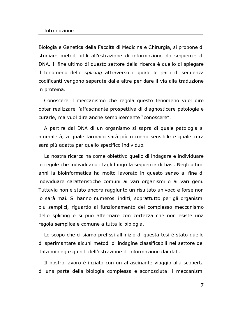Anteprima della tesi: Metodi per l'estrazione di informazione da sequenze di DNA, Pagina 4