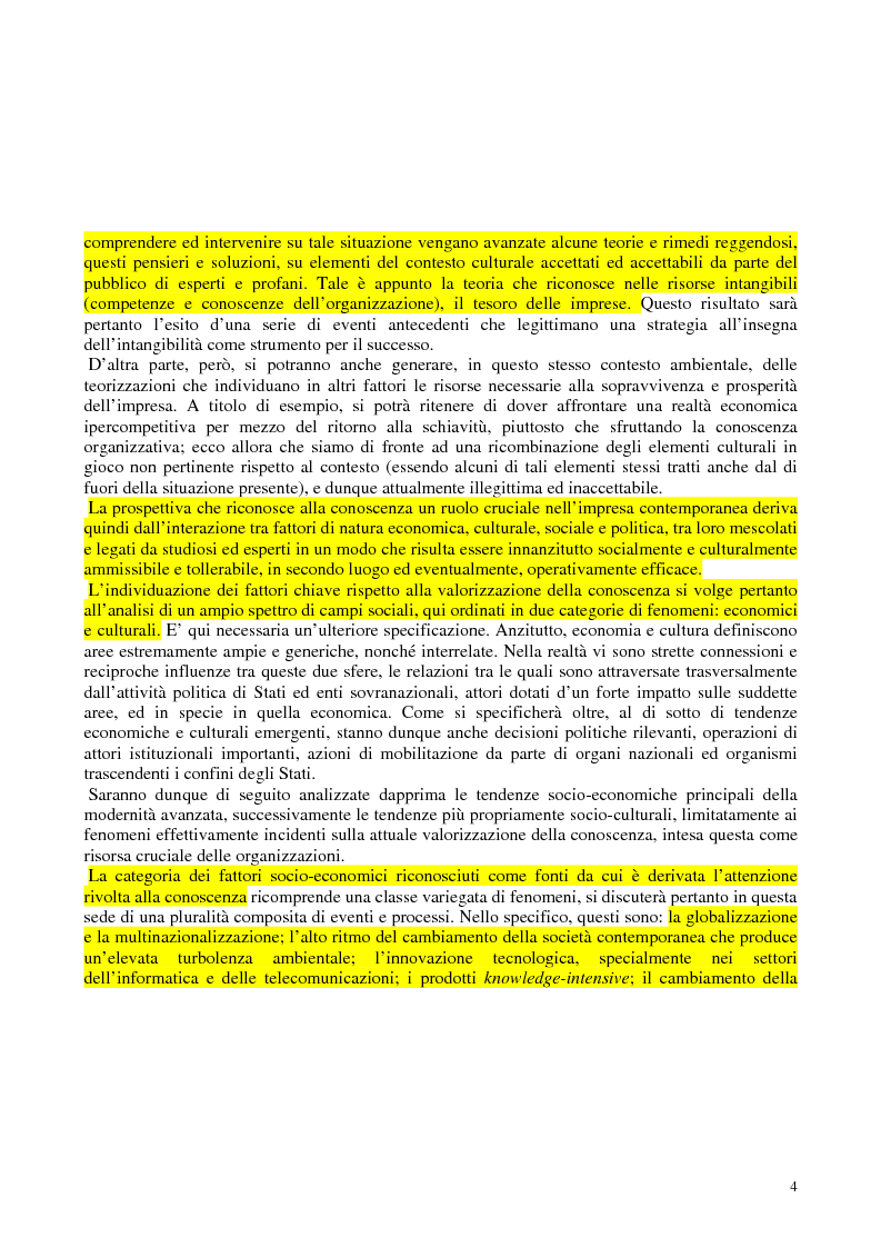 Anteprima della tesi: La costruzione sociale del knowledge management: opportunità ed ostacoli, Pagina 8