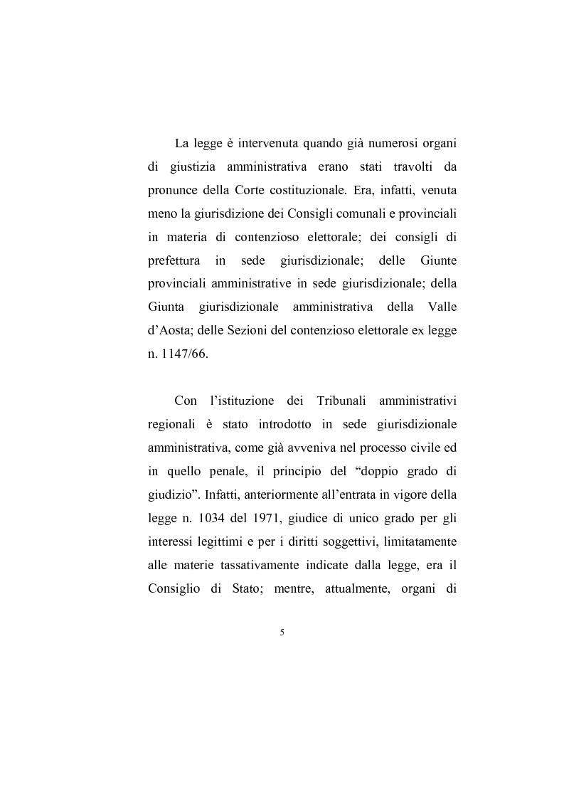 Anteprima della tesi: La giurisdizione esclusiva dalla legge istitutiva del Tar ad oggi, Pagina 2