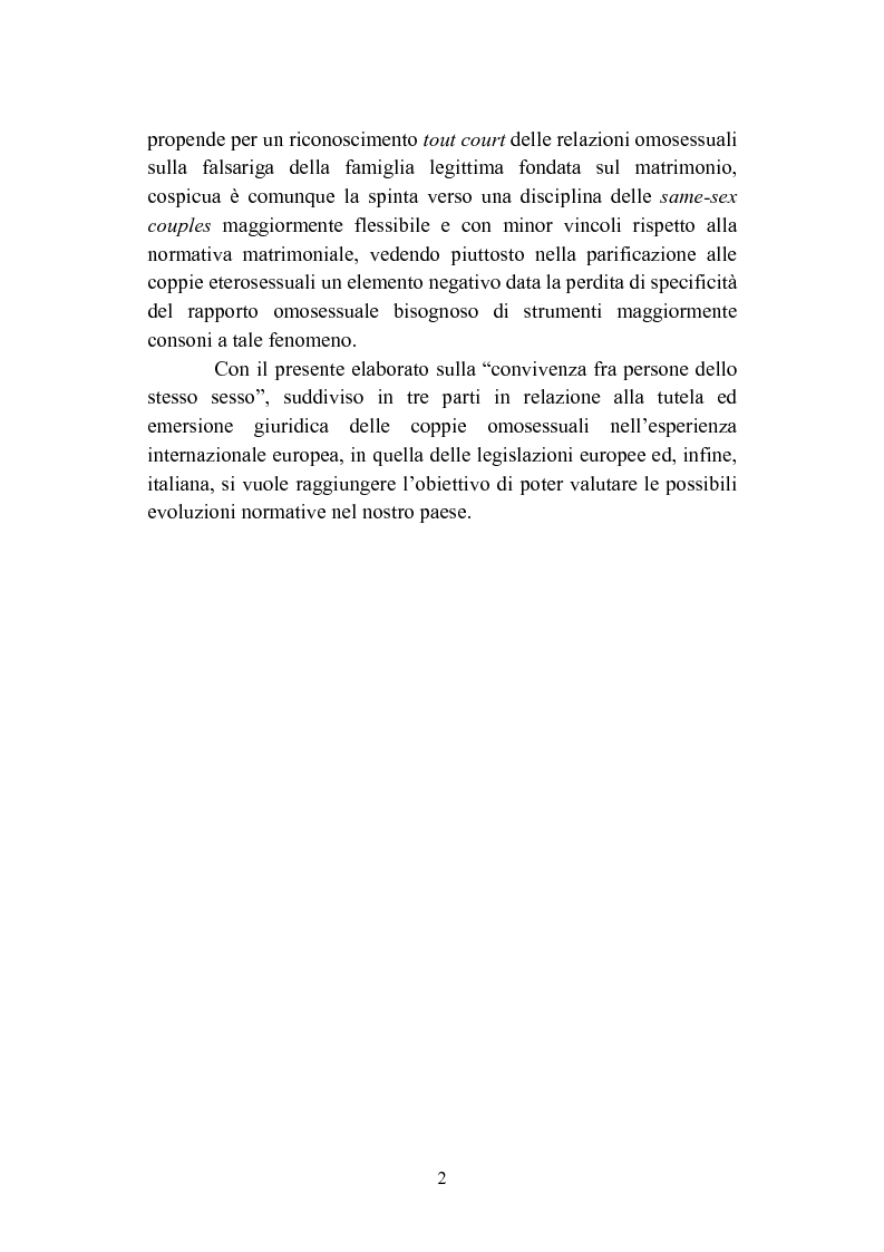 Anteprima della tesi: La convivenza fra persone dello stesso sesso, Pagina 2