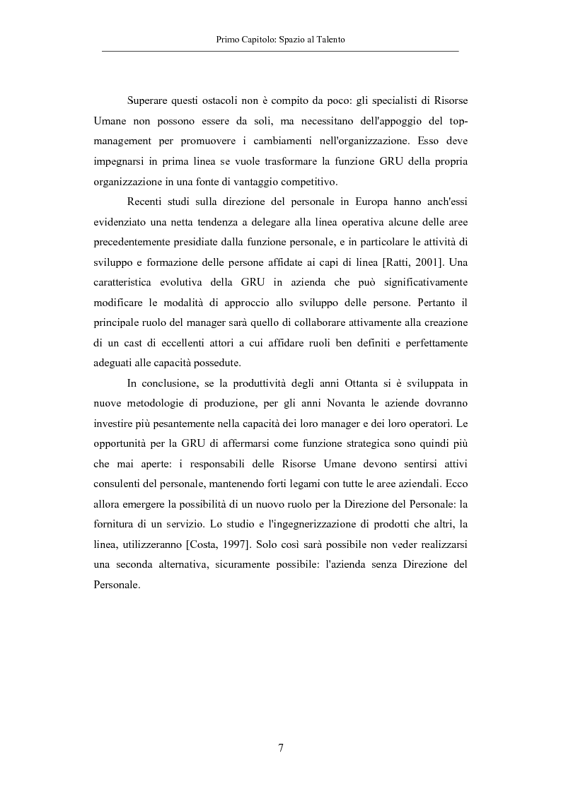 Anteprima della tesi: La gestione dei talenti: approcci aziendali e prospettive individuali, Pagina 10