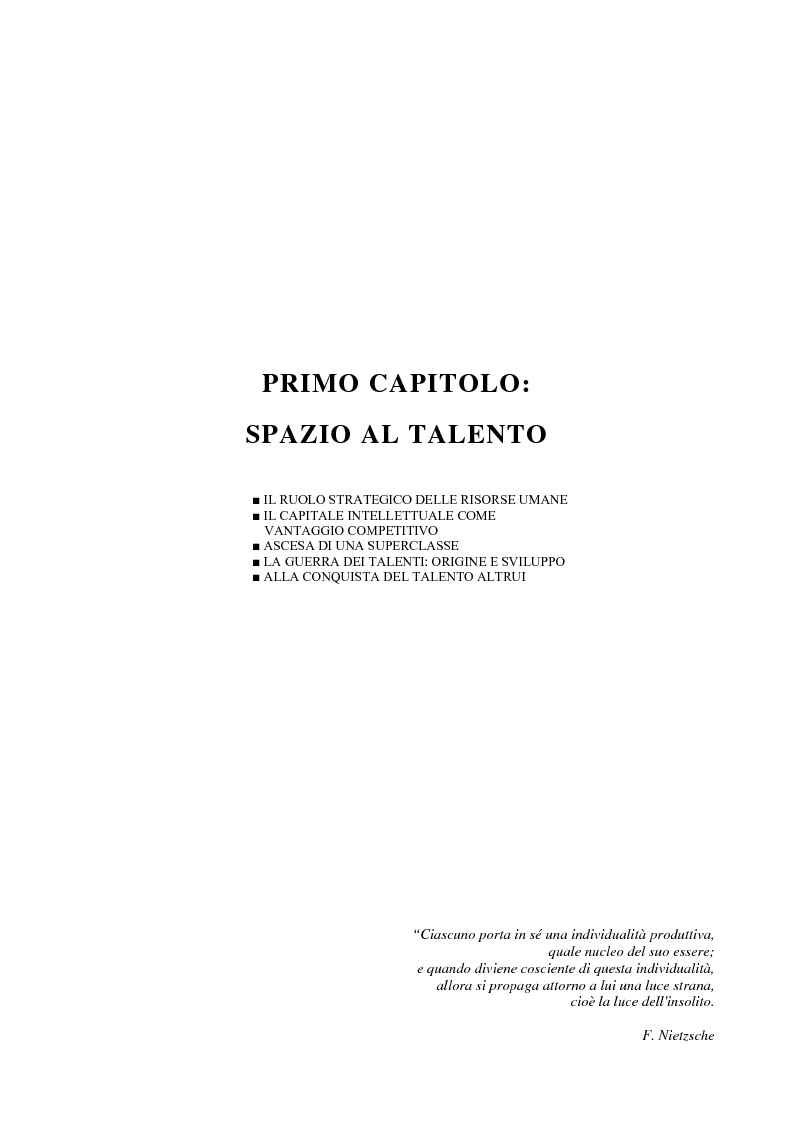 Anteprima della tesi: La gestione dei talenti: approcci aziendali e prospettive individuali, Pagina 4