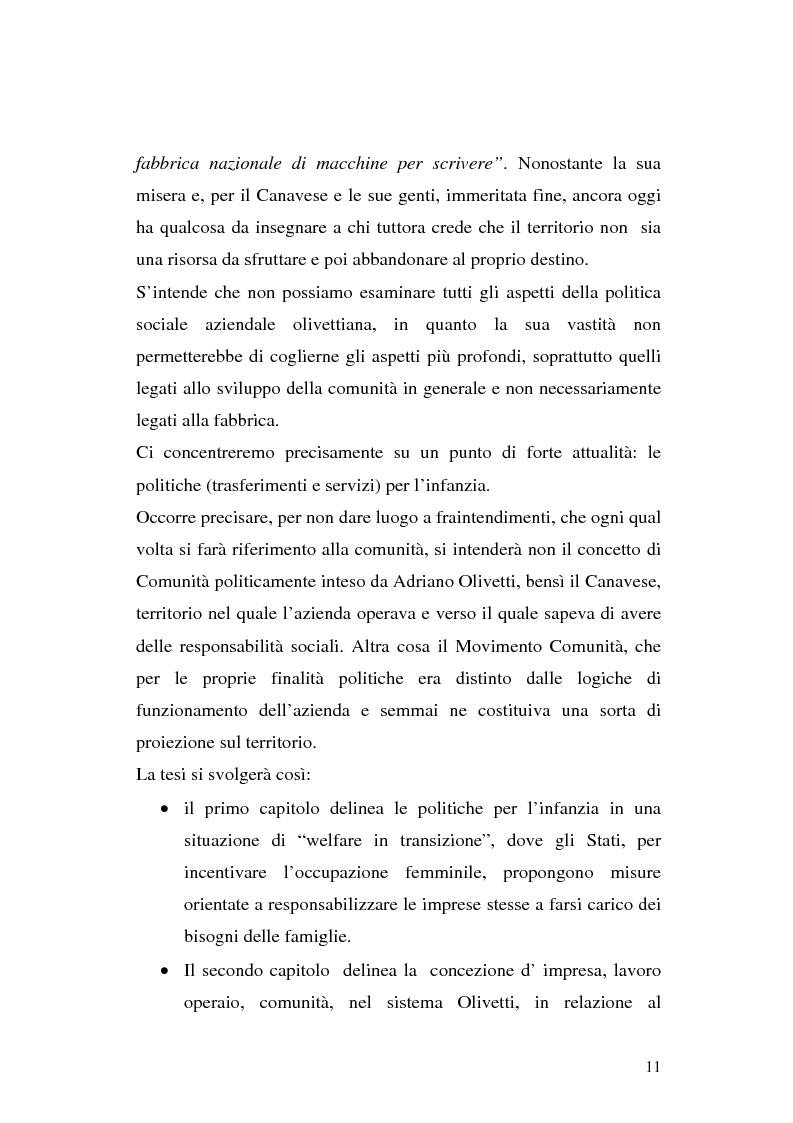 Anteprima della tesi: Politiche per l'infanzia in contesto aziendale: il caso Olivetti, Pagina 8