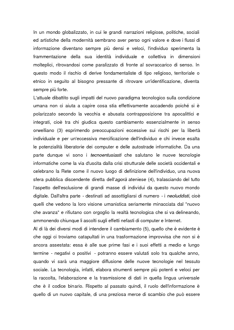 Anteprima della tesi: La società dell'informazione, Pagina 2