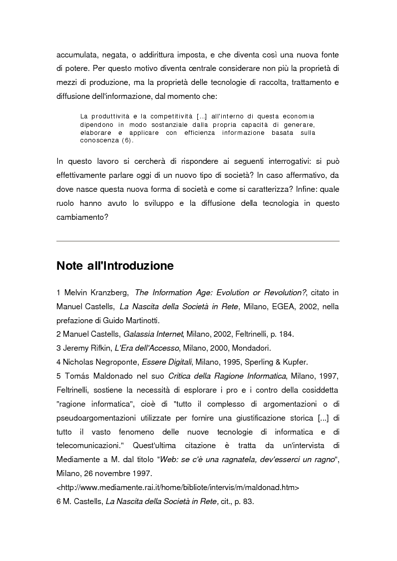 Anteprima della tesi: La società dell'informazione, Pagina 3
