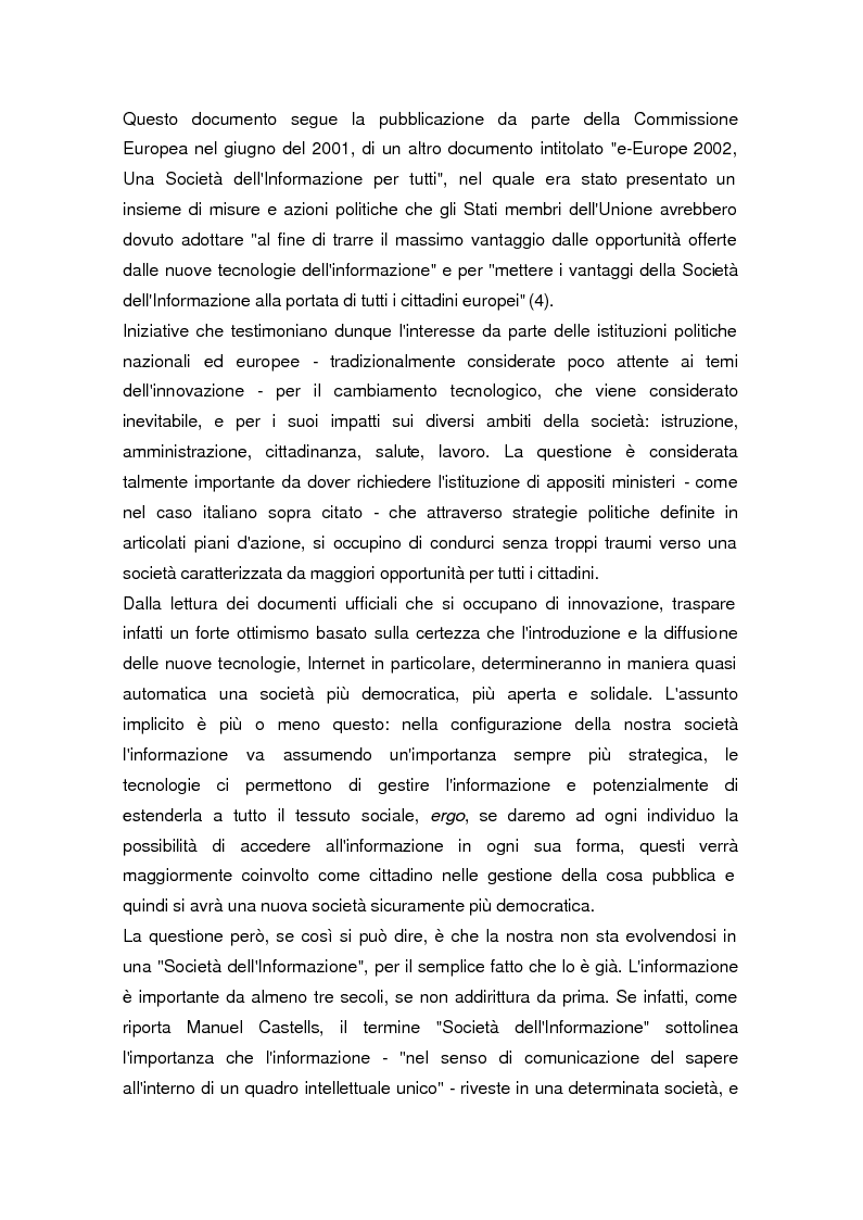 Anteprima della tesi: La società dell'informazione, Pagina 5