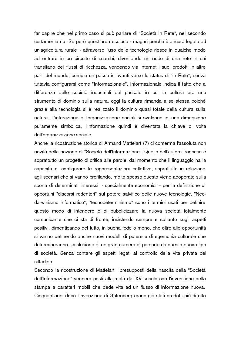 Anteprima della tesi: La società dell'informazione, Pagina 7