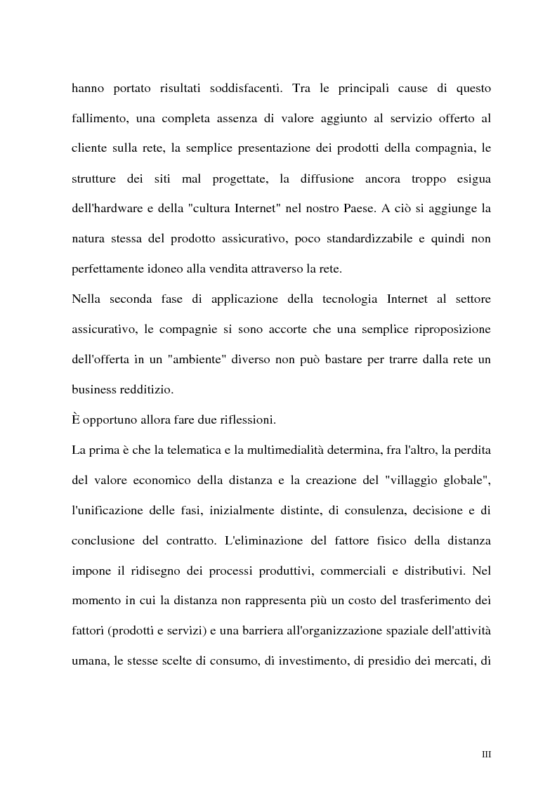 Anteprima della tesi: Il canale distributivo elettronico nelle imprese di assicurazione: situazione e prospettive, Pagina 3