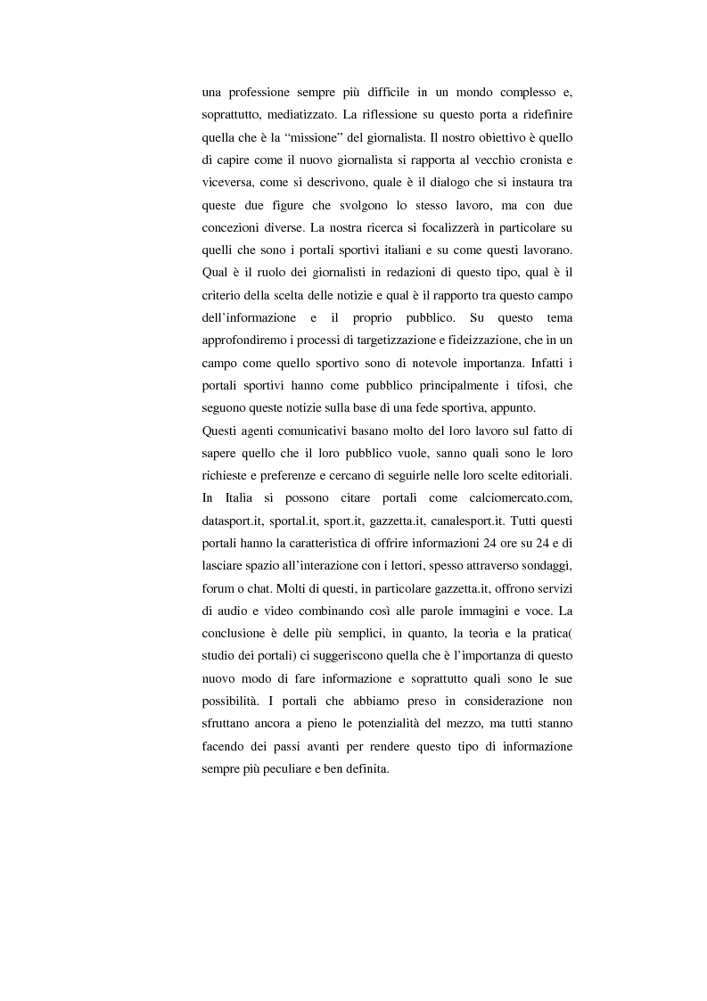 Anteprima della tesi: Internet, il calcio e il suo pubblico, Pagina 5