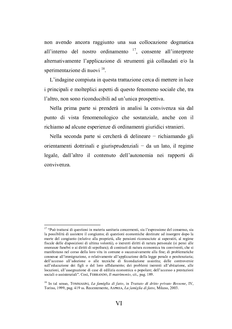 Anteprima della tesi: L'autonomia tra conviventi, Pagina 6