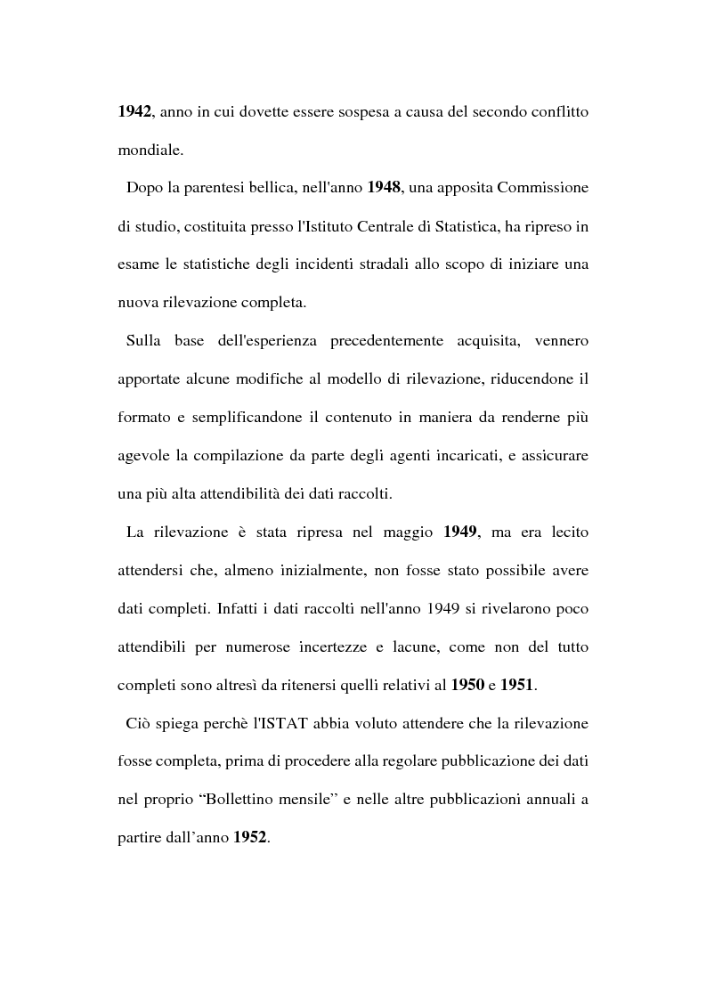 Anteprima della tesi: Gli incidenti stradali nel periodo 1989-1998: aspetti sociali ed economici, Pagina 11