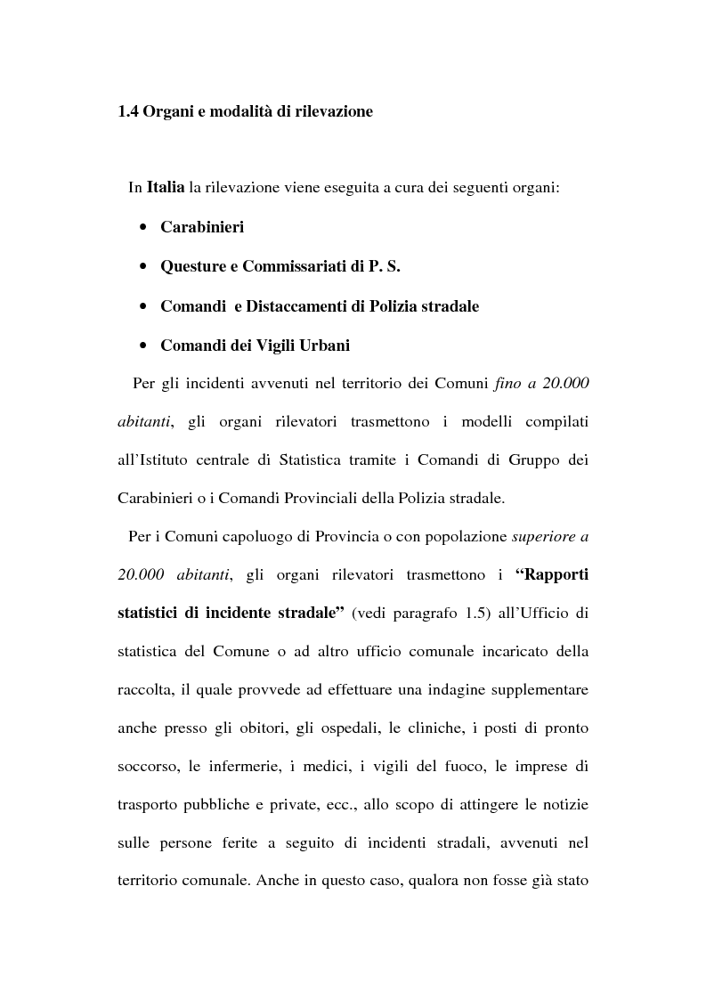 Anteprima della tesi: Gli incidenti stradali nel periodo 1989-1998: aspetti sociali ed economici, Pagina 12