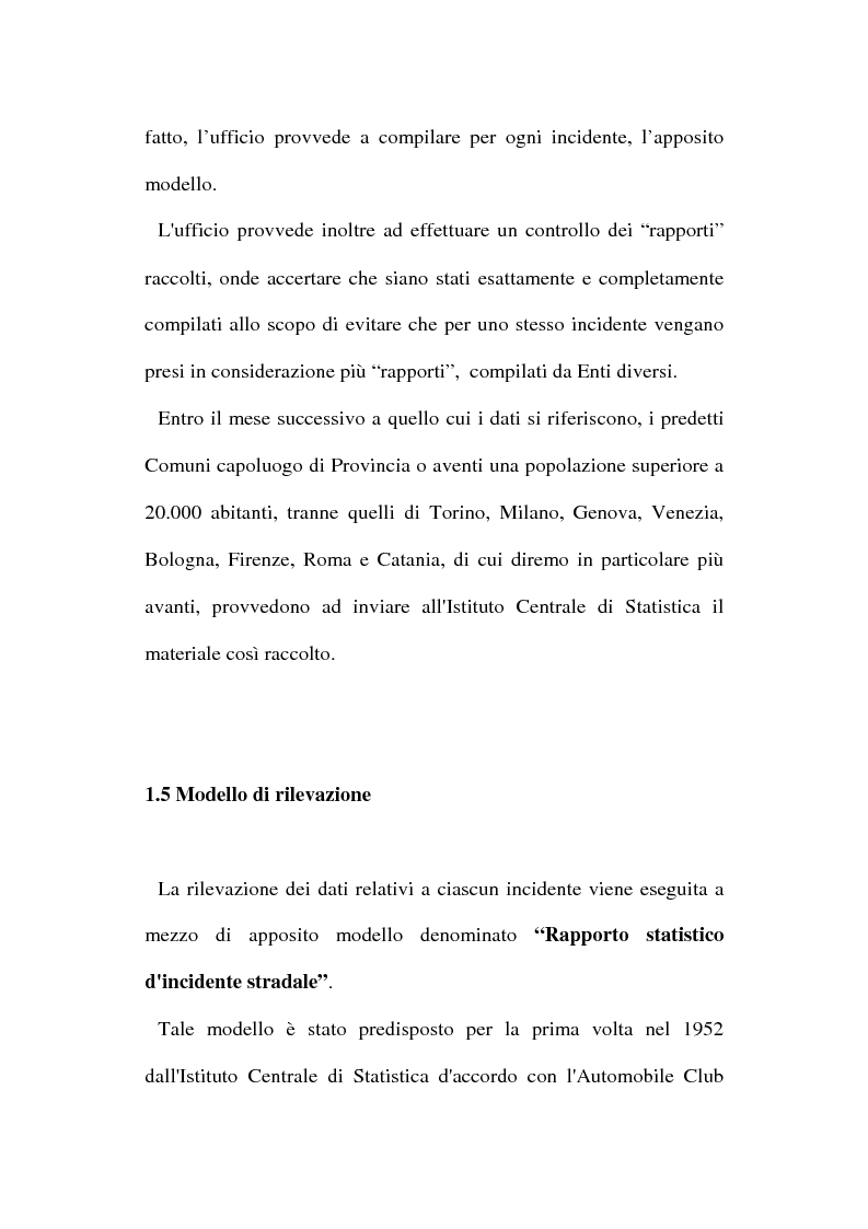 Anteprima della tesi: Gli incidenti stradali nel periodo 1989-1998: aspetti sociali ed economici, Pagina 13