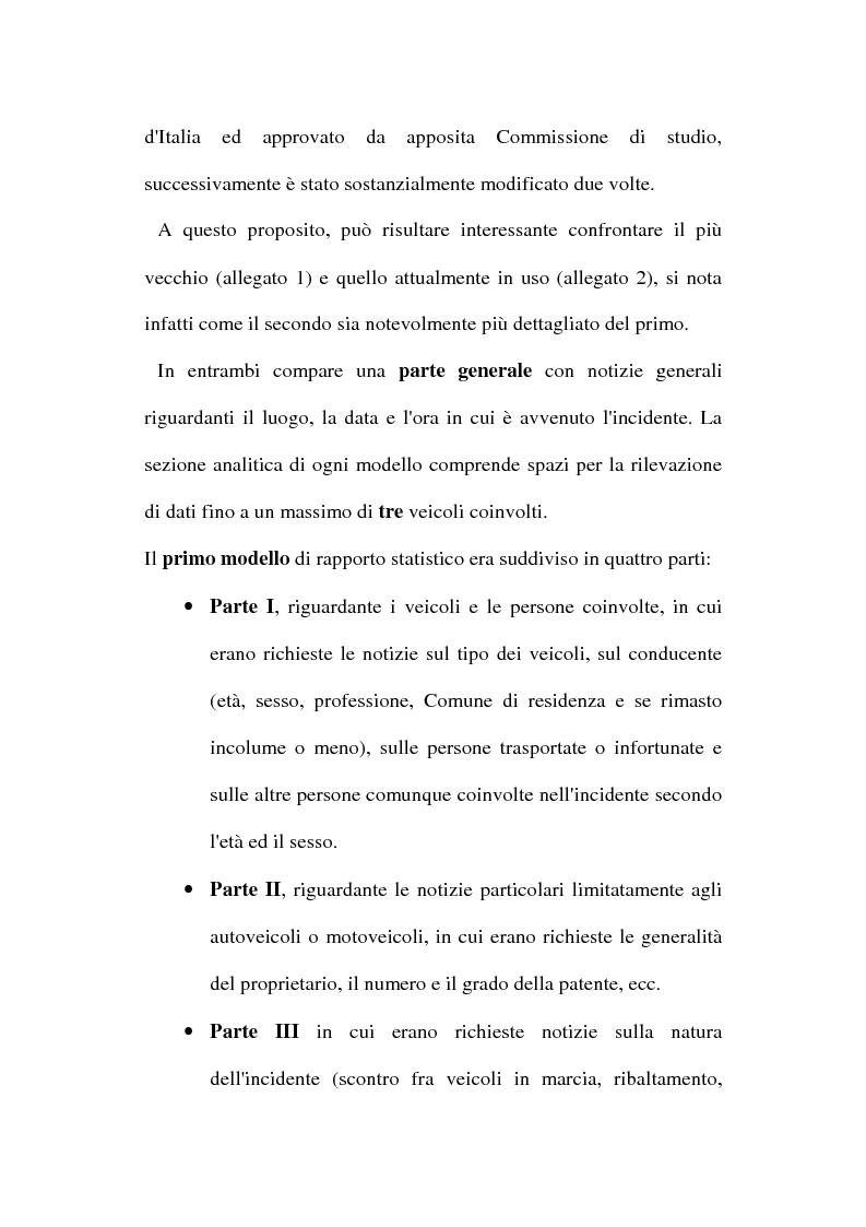 Anteprima della tesi: Gli incidenti stradali nel periodo 1989-1998: aspetti sociali ed economici, Pagina 14