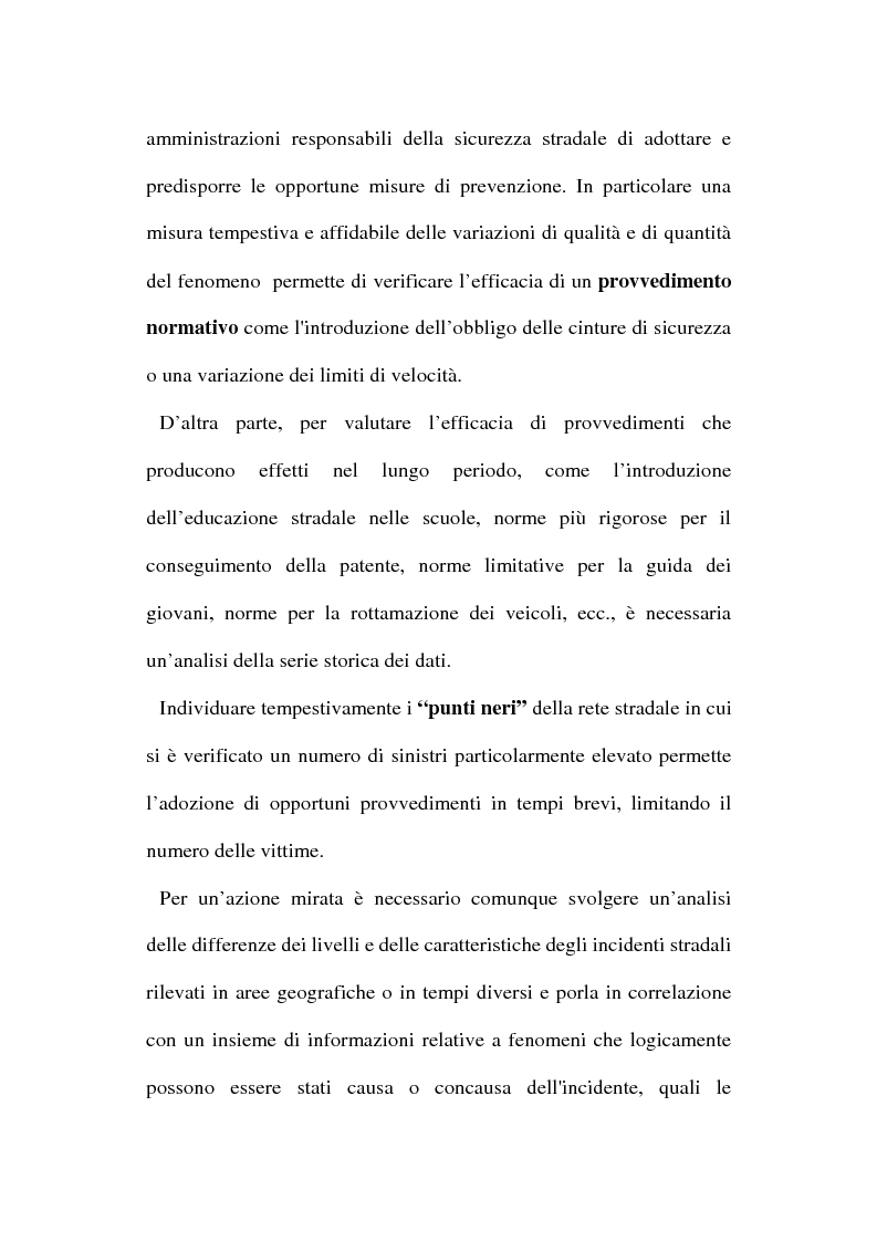 Anteprima della tesi: Gli incidenti stradali nel periodo 1989-1998: aspetti sociali ed economici, Pagina 7