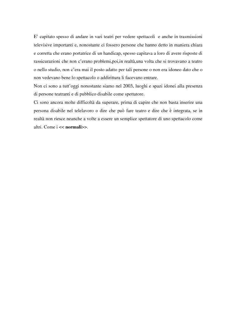 Anteprima della tesi: Integrazione sociale: multimedialità e teatro nel mondo del disabile fisico, Pagina 7