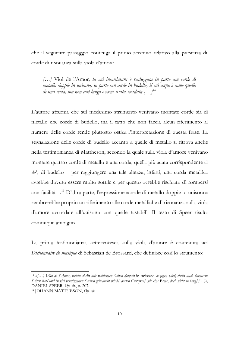 Anteprima della tesi: I musicisti italiani e la viola d'amore nella prima metà del Settecento, Pagina 10