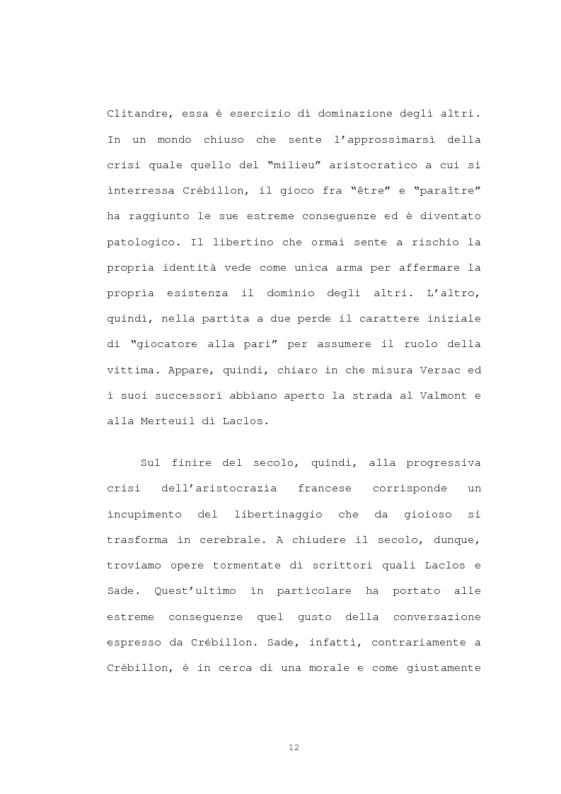 Anteprima della tesi: Strutture narrative di alcuni romanzi di Crébillon Fils, Pagina 10