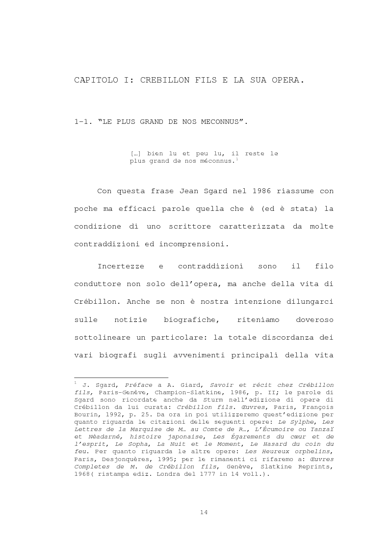 Anteprima della tesi: Strutture narrative di alcuni romanzi di Crébillon Fils, Pagina 12