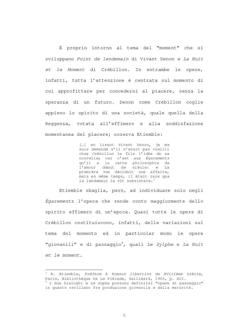 Anteprima della tesi: Strutture narrative di alcuni romanzi di Crébillon Fils, Pagina 3