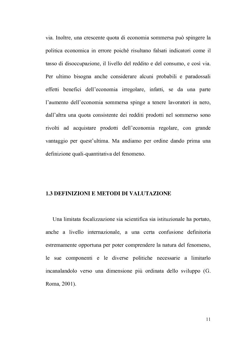 Anteprima della tesi: Incertezza ed economia sommersa, Pagina 11