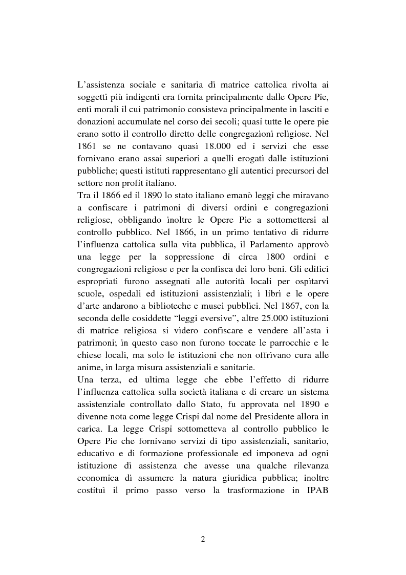 Anteprima della tesi: Le organizzazioni non profit. Il caso polisportiva Paolo Poggi, Pagina 4