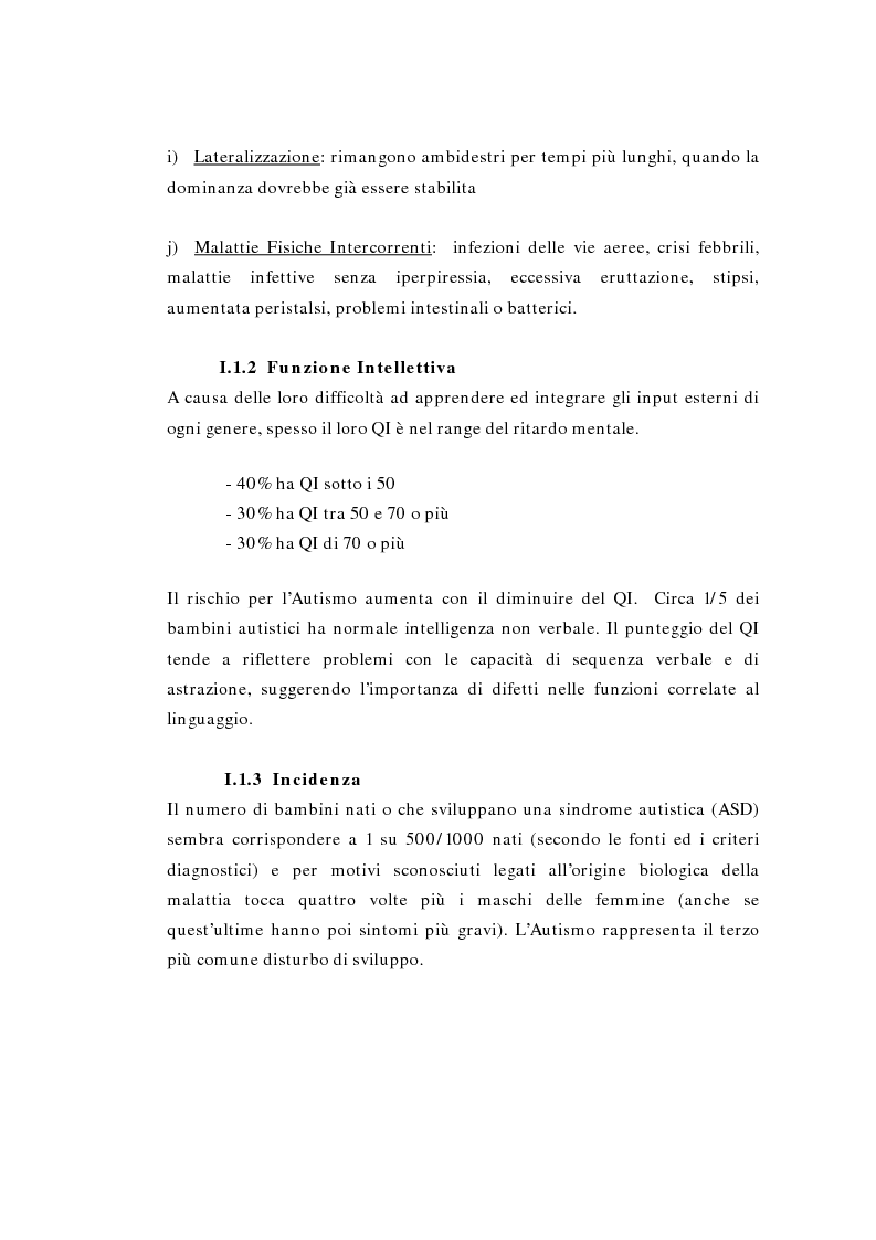 Anteprima della tesi: Il ruolo della logopedia nella riabilitazione del bambino autistico, Pagina 10