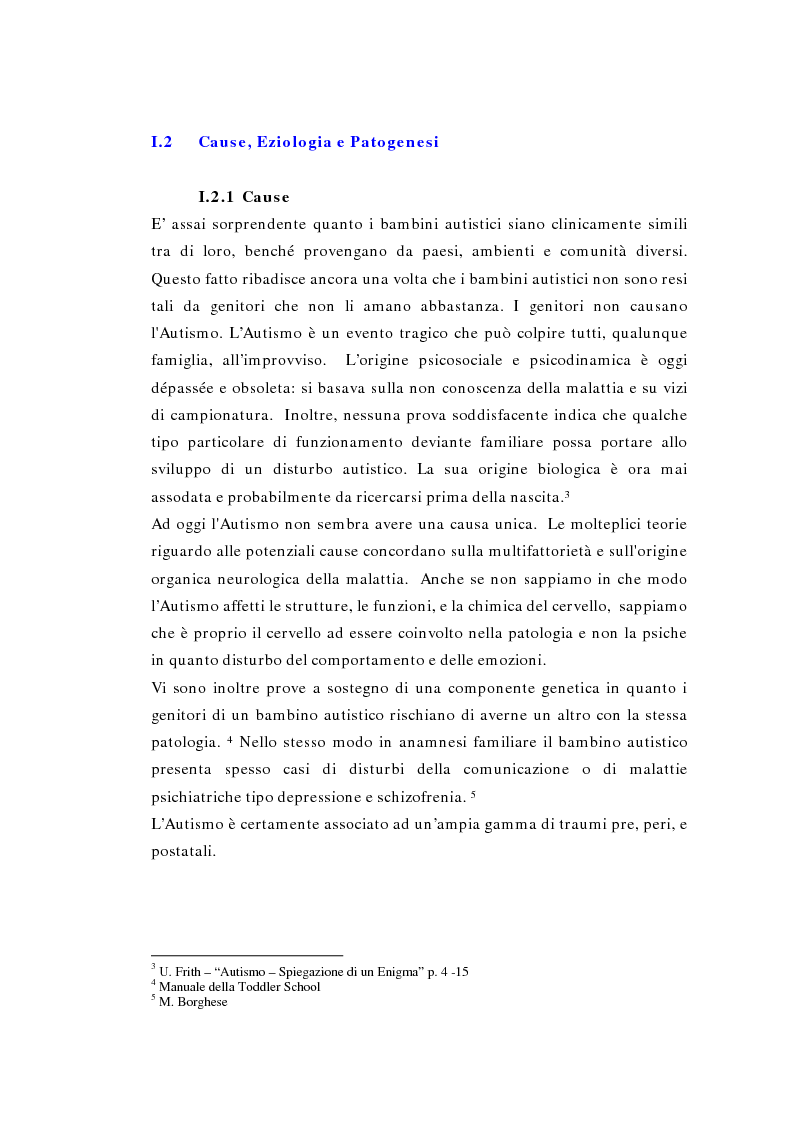 Anteprima della tesi: Il ruolo della logopedia nella riabilitazione del bambino autistico, Pagina 11