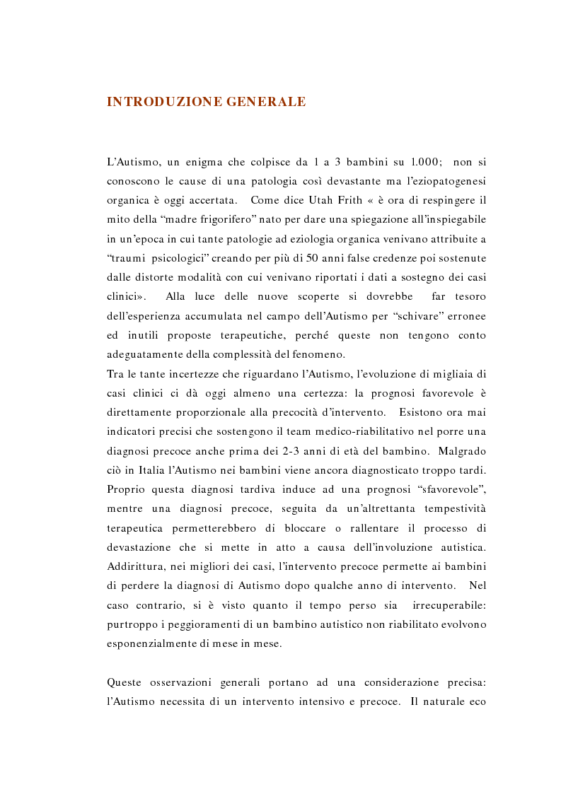 Anteprima della tesi: Il ruolo della logopedia nella riabilitazione del bambino autistico, Pagina 3