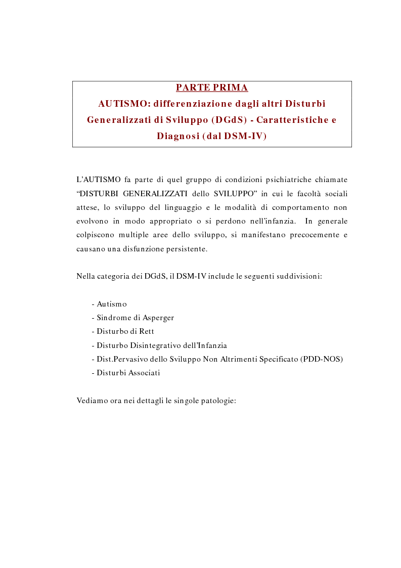 Anteprima della tesi: Il ruolo della logopedia nella riabilitazione del bambino autistico, Pagina 5