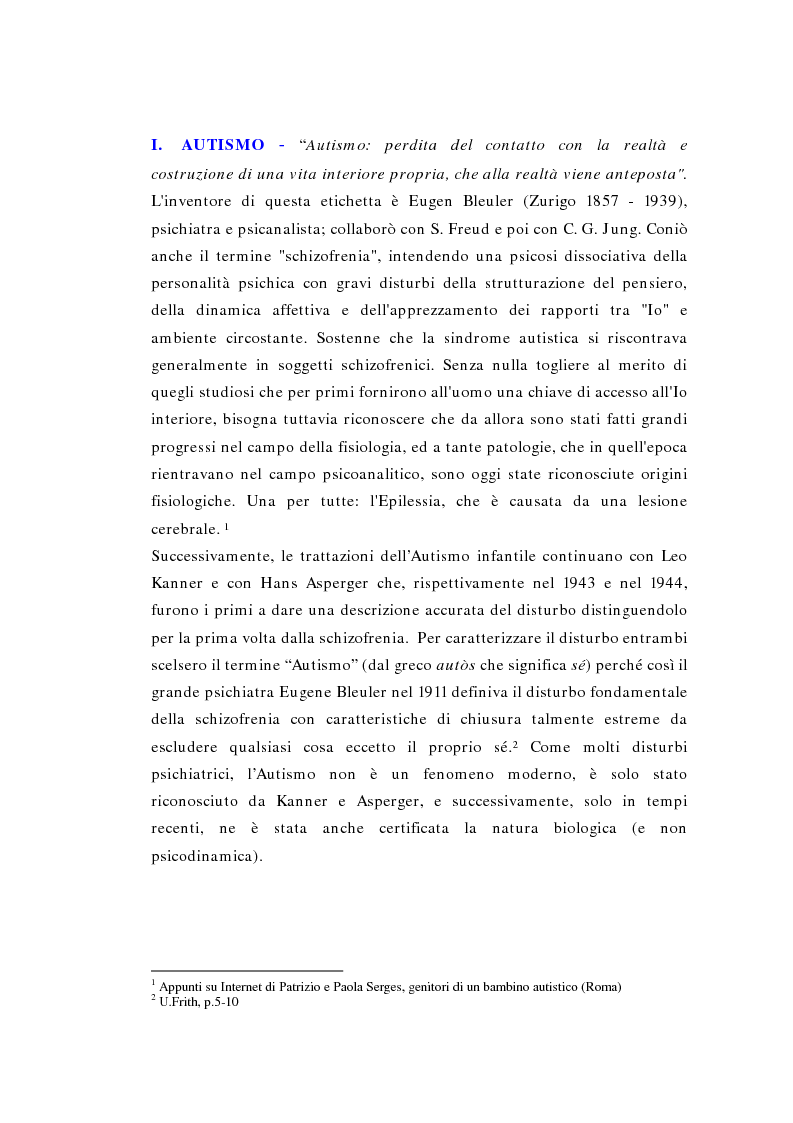 Anteprima della tesi: Il ruolo della logopedia nella riabilitazione del bambino autistico, Pagina 6